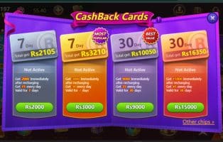 S9 Game APK CashBack Cards